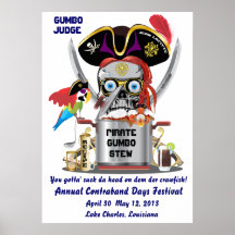 Pirate Gumbo King View Why Below Print