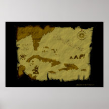Pirate Map #1 Print