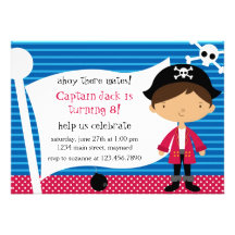 Pirate Party Birthday Invitation