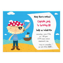 Pirate Party Birthday Invitation