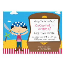 Pirate Party Birthday Invitation