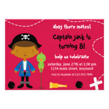 Pirate Party Birthday Invitation