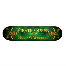 Pirate Queen Hell Skateboard Green