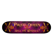 Pirate Queen Hell Skateboard Hot Pink