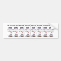 Pirate Sippy Cup Labels Bumper Sticker