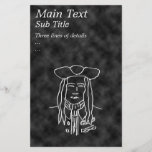 Pirate Sketch. Black and White. Personalized Flyer
