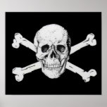 Pirate Skull and Crossbones Poster