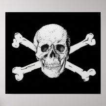 Pirate Skull and Crossbones Poster