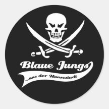Piratenaufkleber Blaue Jungs