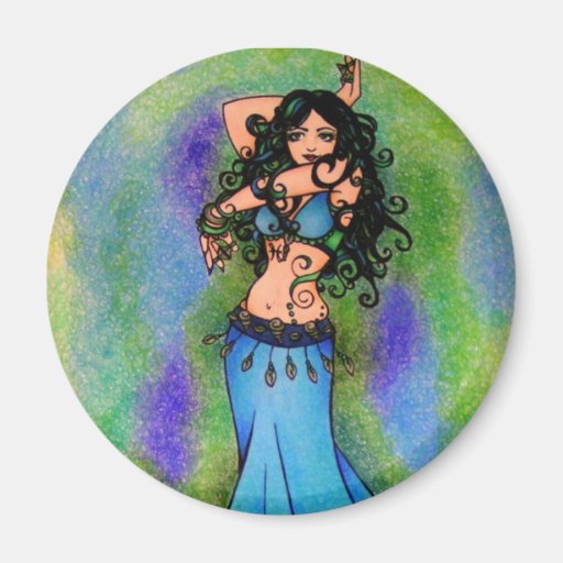 Pisces Belly Dancer Art Refrigerator Magnets