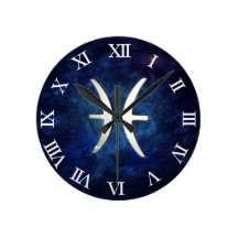 Pisces Round Wall Clock