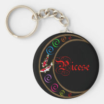 Pisces Zodiac Moon Key Chain