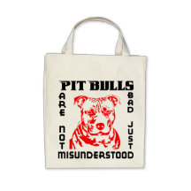 PIT BULLS ARE NOT BAD CANVAS BAG