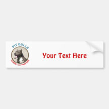 Pit Bulls Lovers not Fighters Bumper Sticker