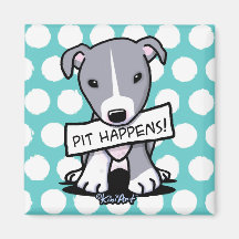 Pit Happens Pit Bull Dog Refrigerator Magnets