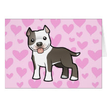 Pitbull / American Staffordshire Terrier Love Card