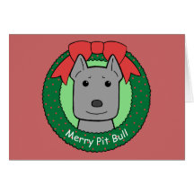 Pitbull Christmas Card