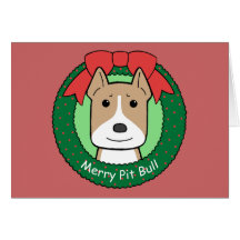 Pitbull Christmas Card