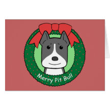 Pitbull Christmas Card