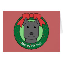 Pitbull Christmas Cards
