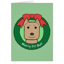Pitbull Christmas Cards