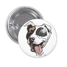 Pitbull design by Mudge Studios Pinback Buttons