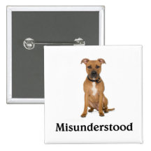 Pitbull - Misunderstood Pinback Buttons