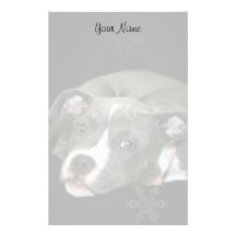 Pitbull puppy stationary custom stationery