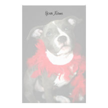 Pitbull puppy stationary stationery design