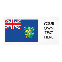 Pitcairn Islands Flag Photo Card Template