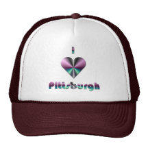 Pittsburgh -- Purple & Turquoise Mesh Hats