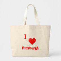 Pittsburgh -- Red Canvas Bag
