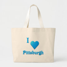 Pittsburgh -- Sky Blue Canvas Bags