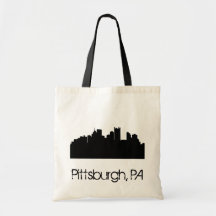 Pittsburgh Skyline Tote Canvas Bag