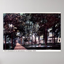 Pittsfield Massachusetts Park Grounds of Maplewood Print