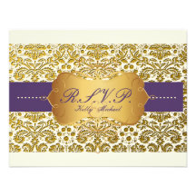 PixDezine Baroque Gold Lace/RSVPs for 5x7invites