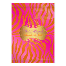 PixDezine Bat Mitzvah/star of david+zebra stripes Custom Invitation
