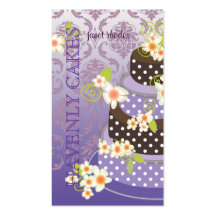 PixDezine Violet+Chocolate Bakery/pâtisserie Business Card Templates
