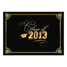 PixDezines 2013 graduation DIY colour/scrolls Custom Invitation