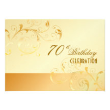PixDezines 70 Birthday/filigree/DIY your event.. Personalized Invite