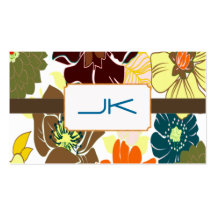 PixDezines alegre retro foral, DIY background Business Card