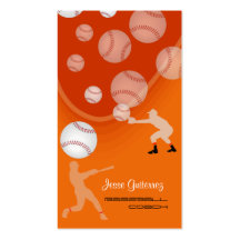 PixDezines baseball coach/diy background colour! Business Card
