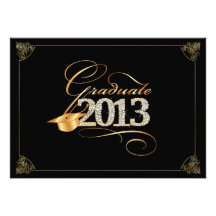 PixDezines diy background/bling 2013 graduation Custom Announcement