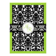 PixDezines diy colour/flora damask Personalised Invites