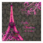 PixDezines La Tour Eiffel+Swirls Personalized Announcements