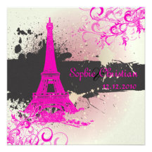 PixDezines La Tour Eiffel+Swirls Invite