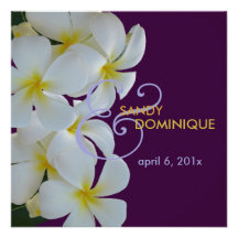 PixDezines Plumerias tropical wedding/DIY colour!! Custom Invitation