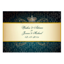 PixDezines Rossi Damask/Champagne, Advice Cards Business Card
