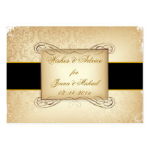 PixDezines Rossi Damask/Champagne, Advice Cards Business Card Templates