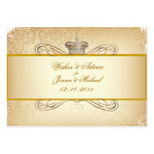 PixDezines Rossi Damask/Champagne, Advice Cards Business Card